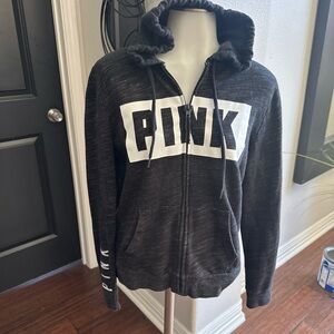 Black and white PINK Hoodie small